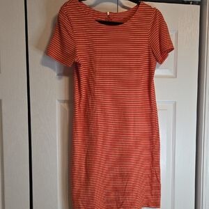 Merona Orange and White Striped Mini Dress